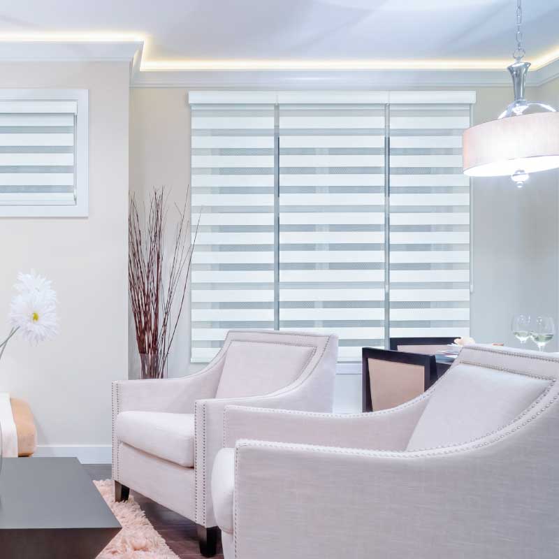 Detalle del tejido de las cortinas Sheer Elegance
